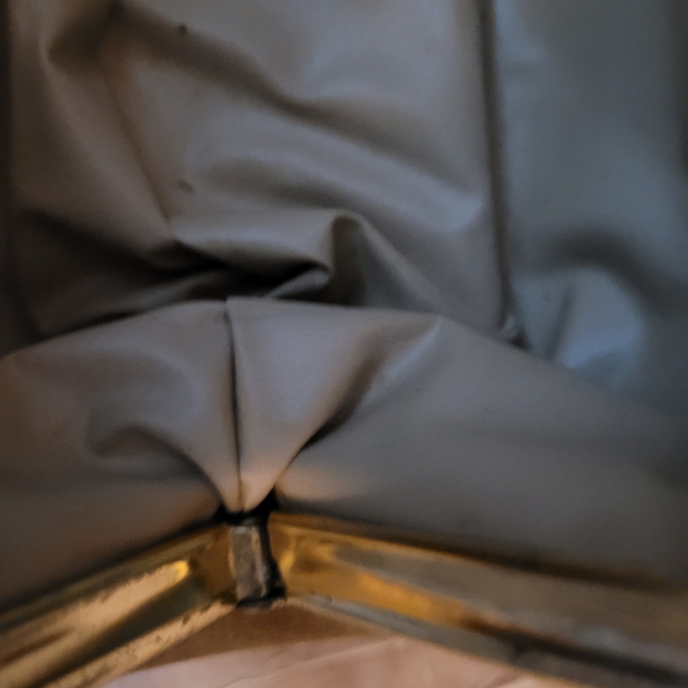 Vintage Small Barrel Hinged Handbag Faux Leather - Picture 11 of 13